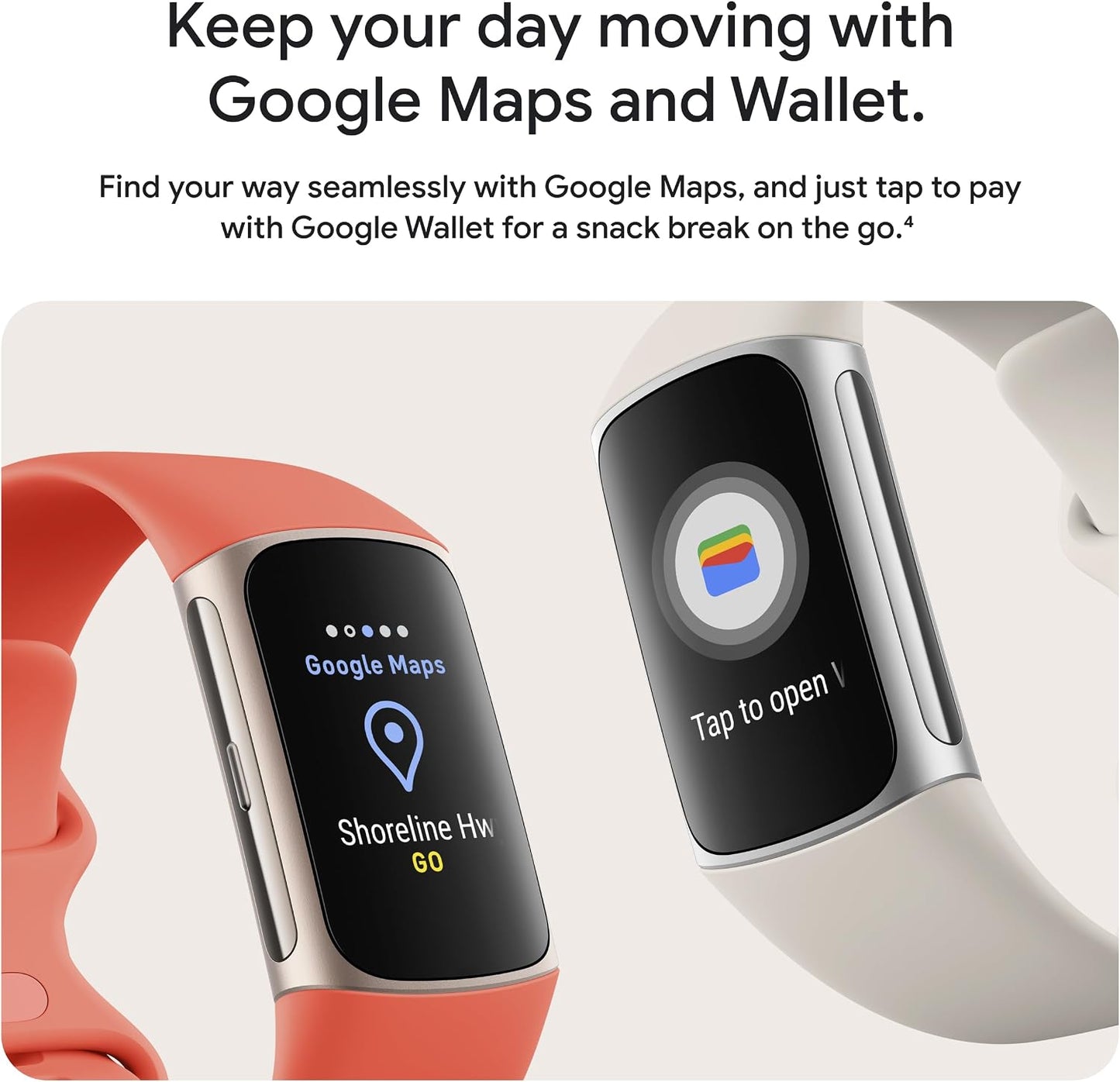 (Clearance Sale)Fitness Tracker - Obsidian/Black | Google apps, heart rate on exercise equipment,  small and large bands