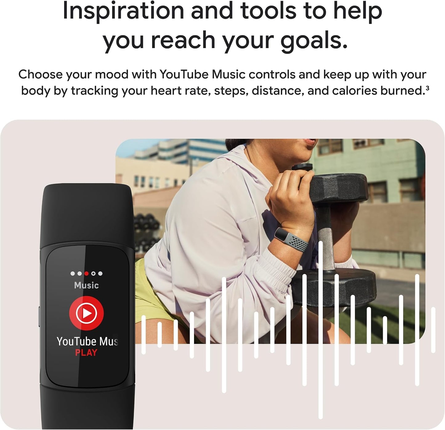(Clearance Sale)Fitness Tracker - Obsidian/Black | Google apps, heart rate on exercise equipment,  small and large bands