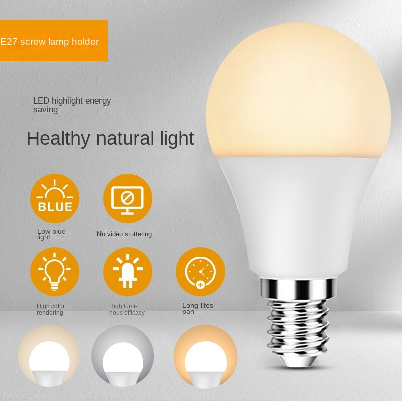 LED bulb super bright plastic wrapped aluminum bulb light e14 small screw e27 large screw household lighting energy-saving lamp