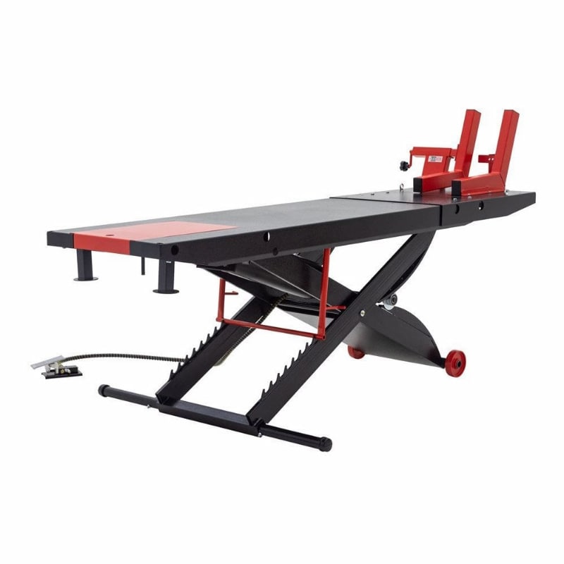Black Widow ProLift Heavy-Duty Pneumatic Motorcycle Lift Table - 1,500 lb. Capacity